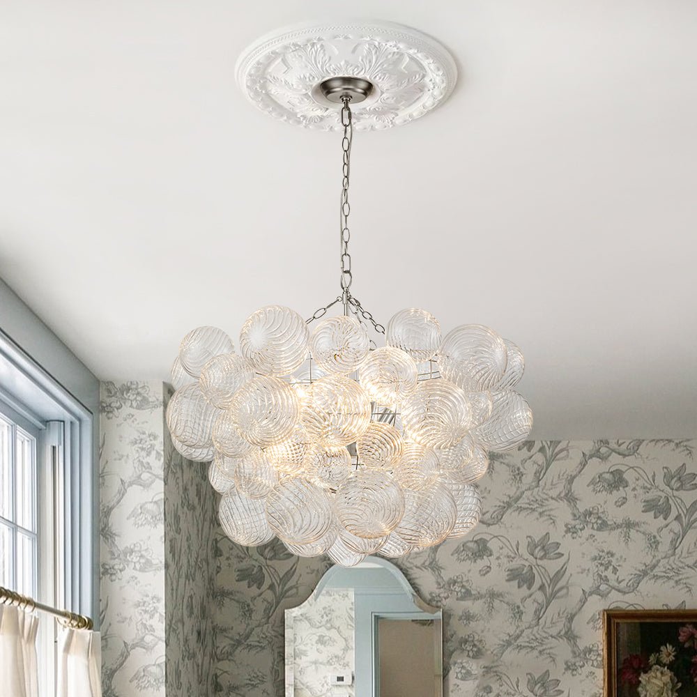 lightfixturesusa-brass-cluster-ribbed-glass-globe-bubble-chandelier-chandelier-8-lt-nickel-574679 LightFixturesUSA - Brass Cluster Ribbed Glass Globe Bubble Chandelier - Chandelier - 8 - Lt - Nickel