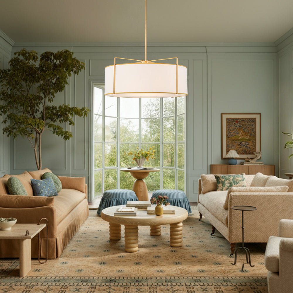 lightfixturesusa-brass-large-white-fabric-drum-cage-chandelier-chandelier-24-in-3317367