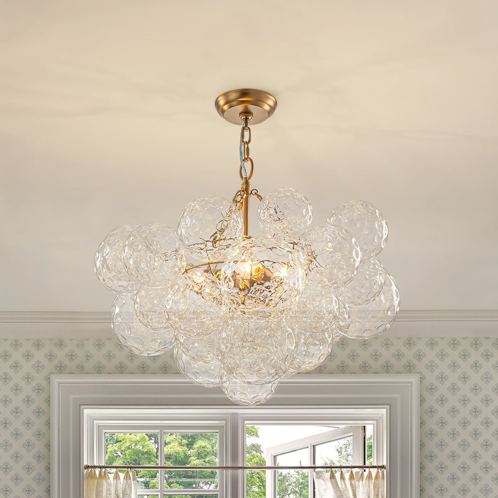 lightfixturesusa-brass-luxe-cluster-hammered-glass-globe-bubble-chandelier-chandelier-3-lt-5242336 LightFixturesUSA - Brass Luxe Cluster Hammered Glass Globe Bubble Chandelier - Chandelier - 3 - Lt -