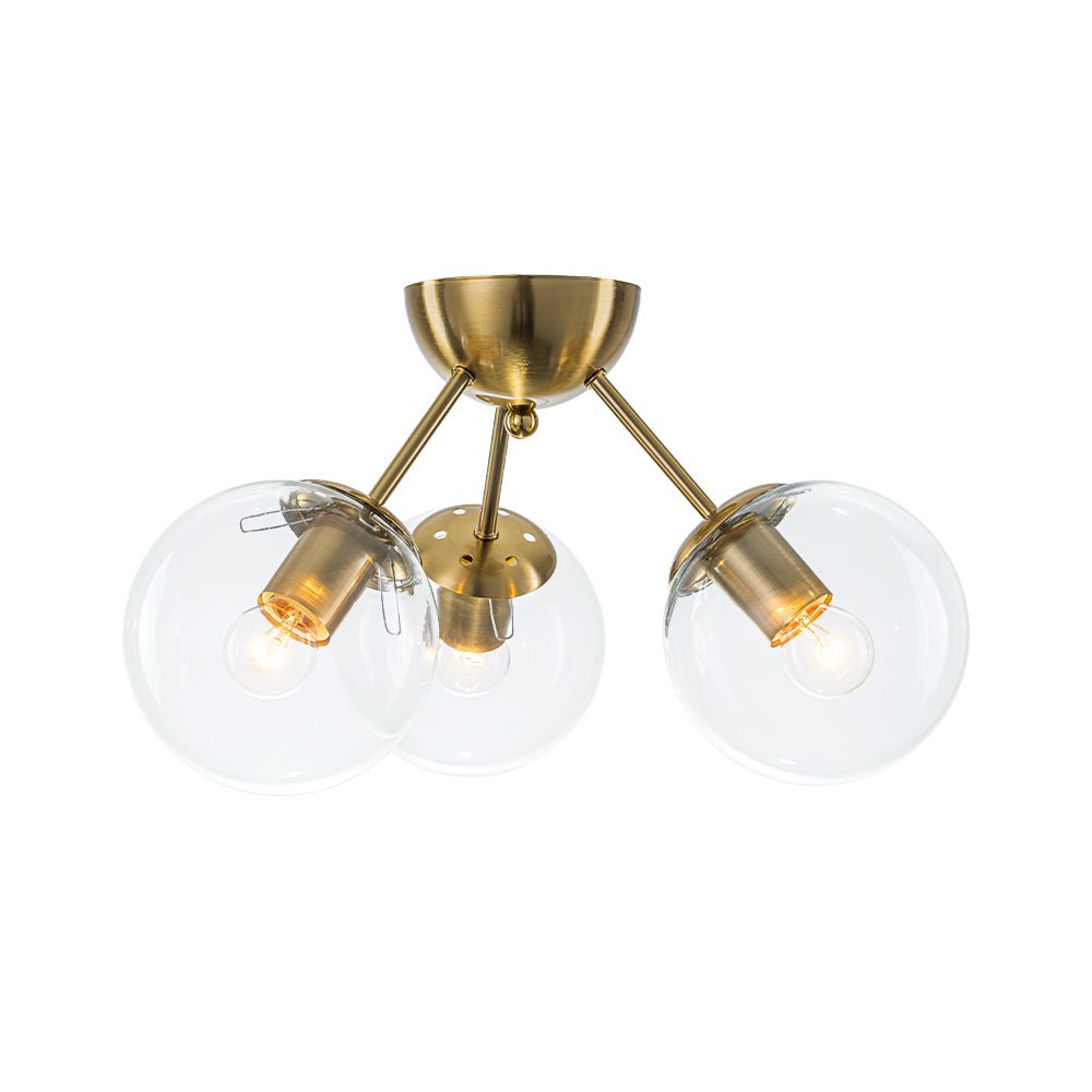 lightfixturesusa-brass-mid-century-3-light-glass-globe-semi-flush-mount-ceiling-light-clear-1300595