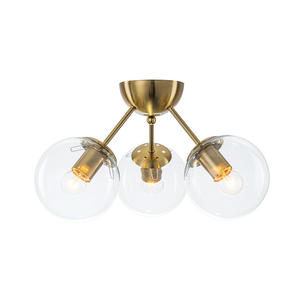 lightfixturesusa-brass-mid-century-3-light-glass-globe-semi-flush-mount-ceiling-light-clear-3963444