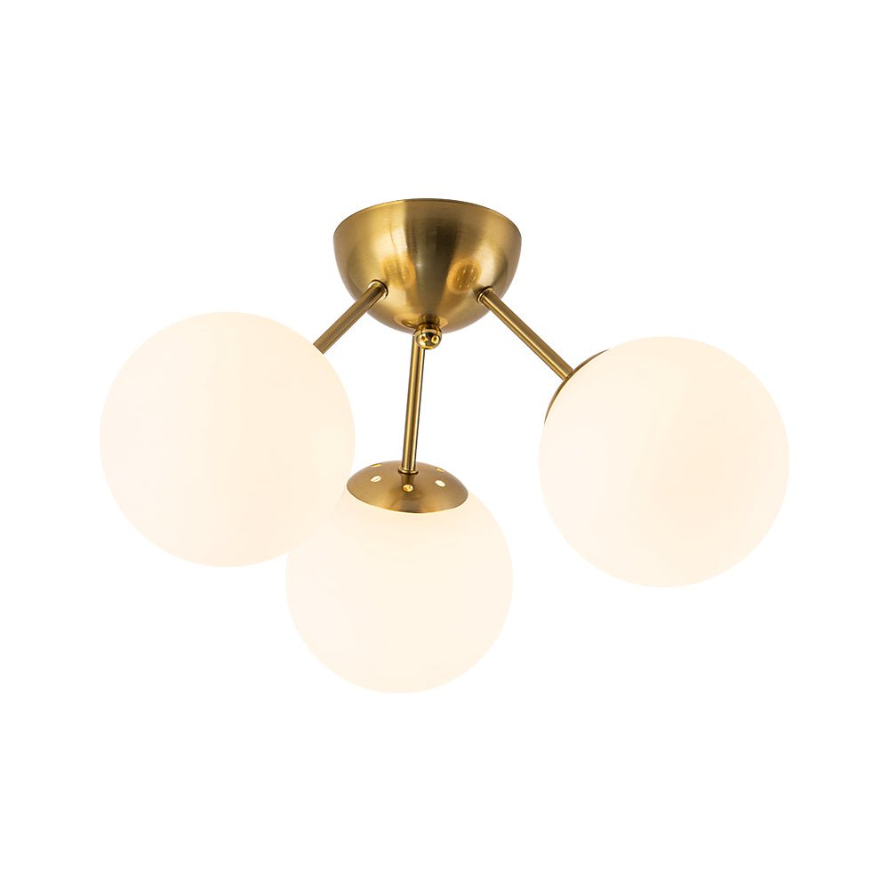 lightfixturesusa-brass-mid-century-3-light-glass-globe-semi-flush-mount-ceiling-light-white-6846557