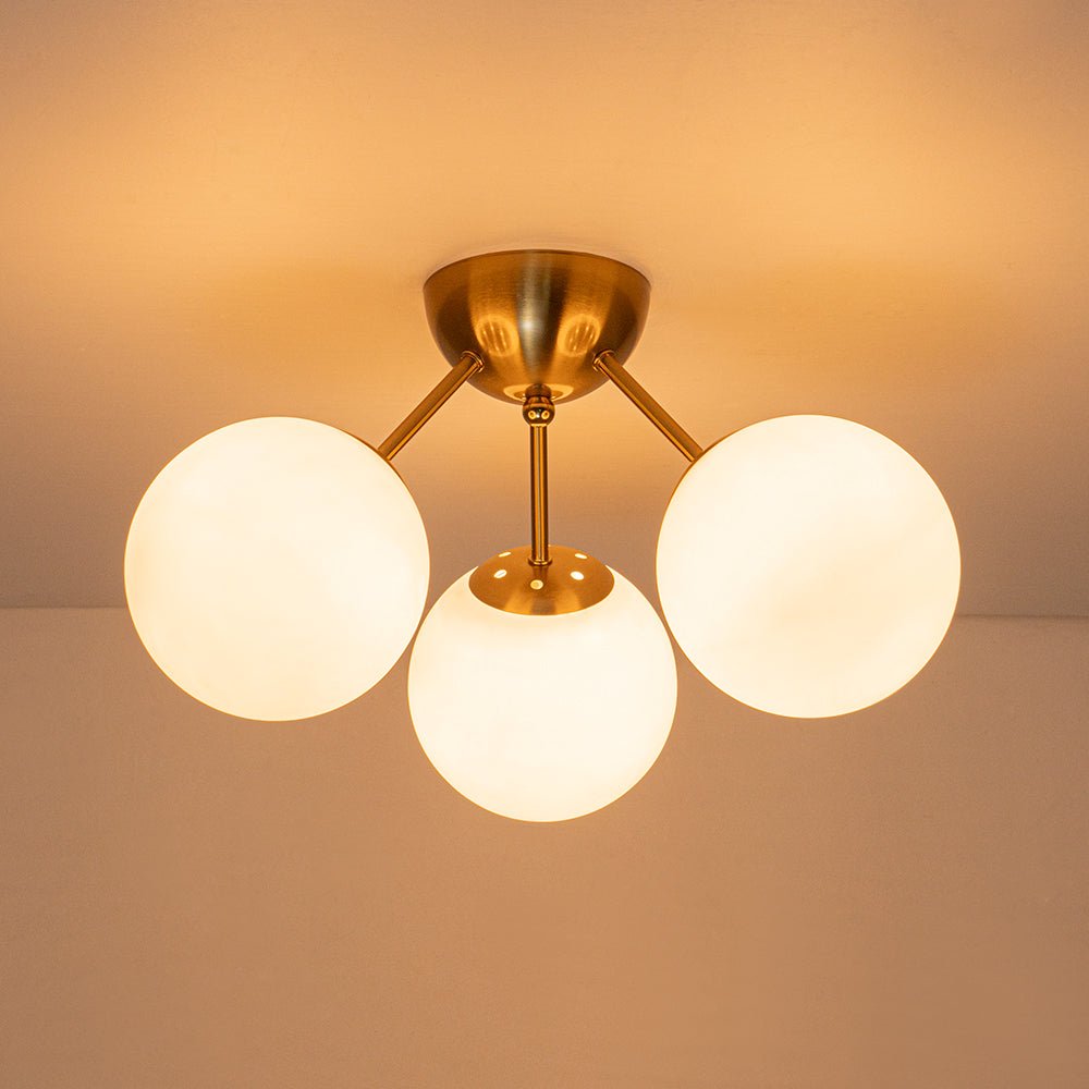 lightfixturesusa-brass-mid-century-3-light-glass-globe-semi-flush-mount-ceiling-light-white-8593497