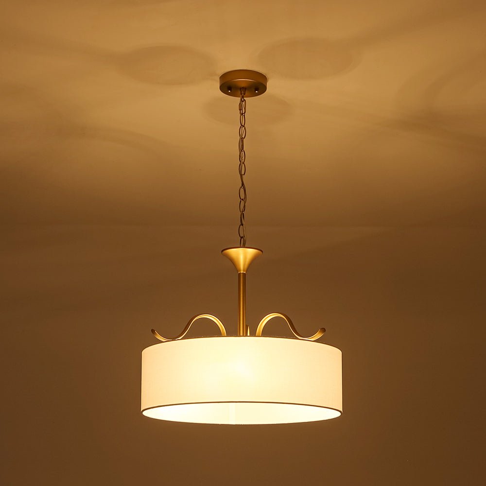 lightfixturesusa-brass-white-fabric-drum-cage-semi-flush-dual-mount-chandelier-chandelier-189-in-2853188