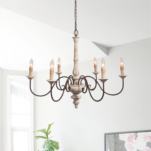 Candle Style Shabby Chic Chandelier