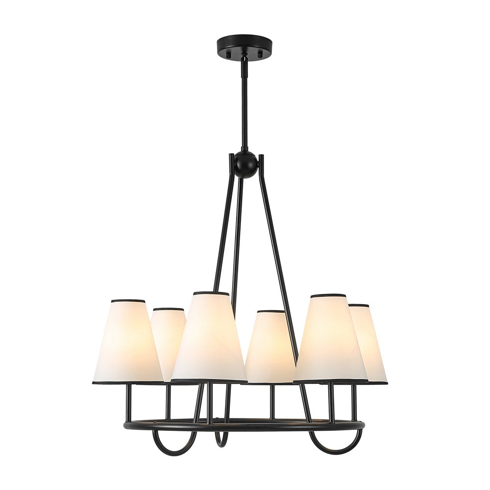 lightfixturesusa-classic-6-light-fabric-conical-shade-wheel-chandelier-chandelier-black-3720390