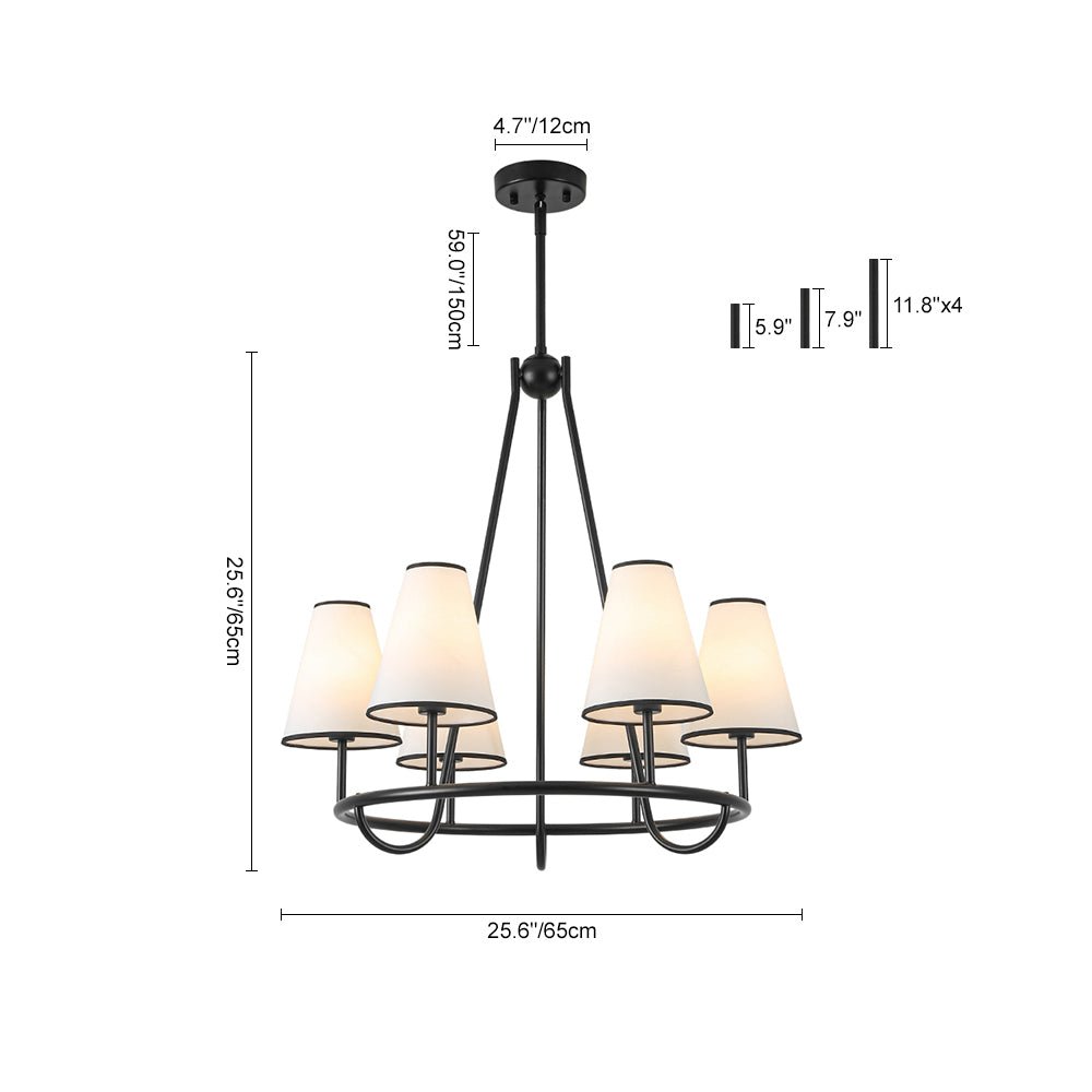lightfixturesusa-classic-6-light-fabric-conical-shade-wheel-chandelier-chandelier-black-8509167