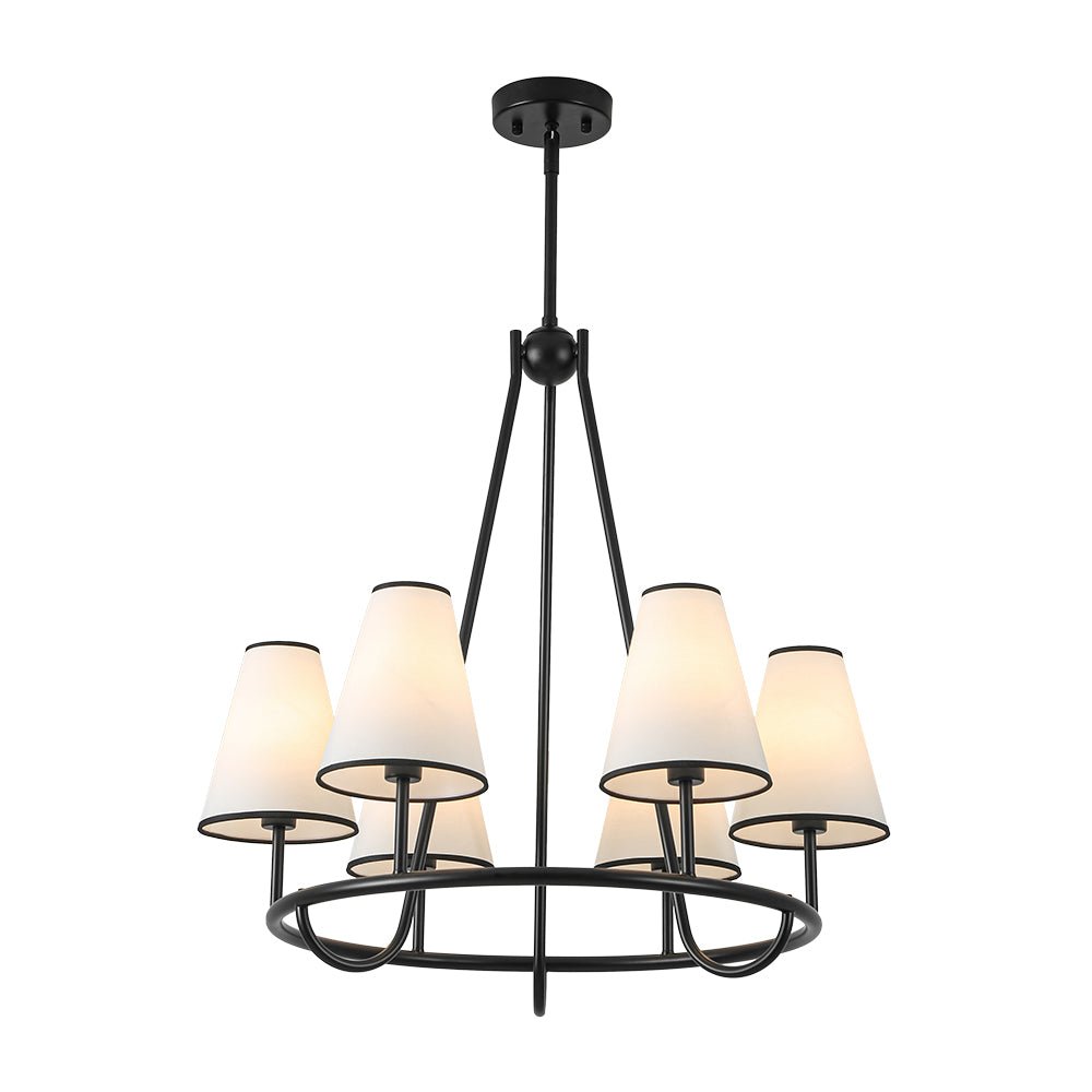 lightfixturesusa-classic-6-light-fabric-conical-shade-wheel-chandelier-chandelier-black-8775333
