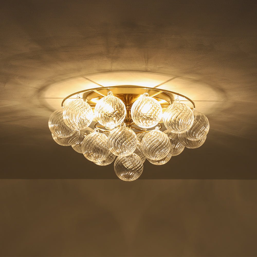lightfixturesusa-cluster-ribbed-glass-bubble-round-tiered-semi-flush-chandelier-ceiling-light-brass-1756340