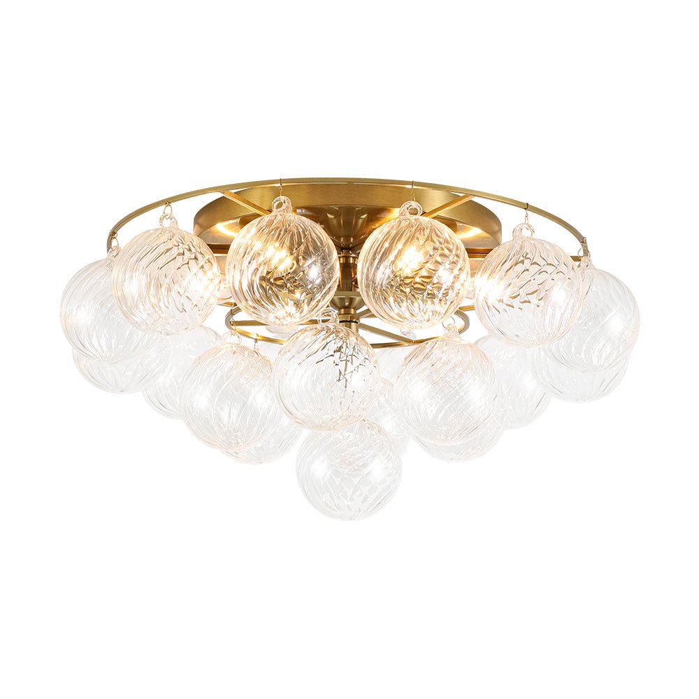 lightfixturesusa-cluster-ribbed-glass-bubble-round-tiered-semi-flush-chandelier-ceiling-light-brass-6862547