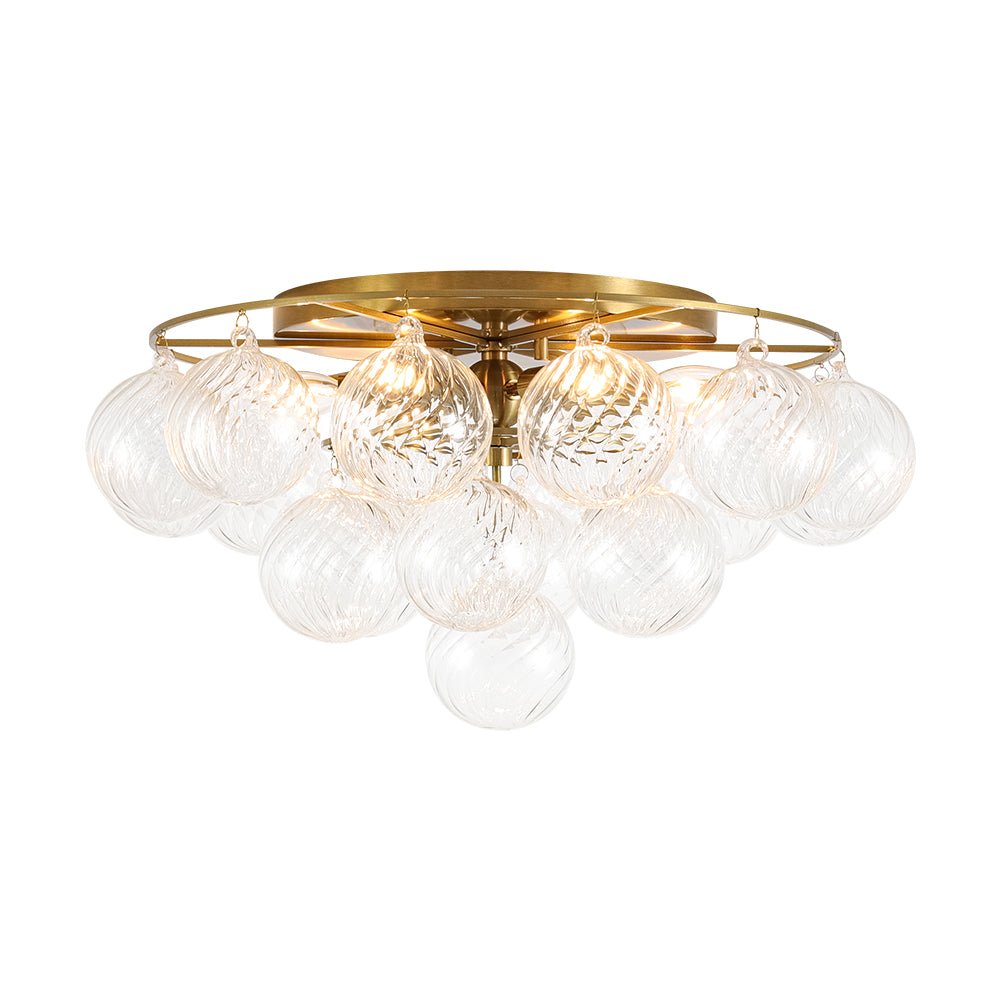 lightfixturesusa-cluster-ribbed-glass-bubble-round-tiered-semi-flush-chandelier-ceiling-light-brass-8753003