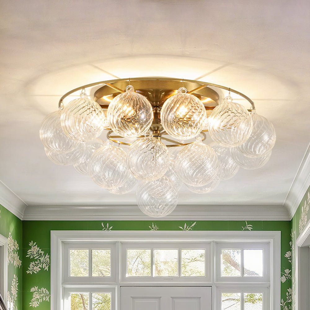 lightfixturesusa-cluster-ribbed-glass-bubble-round-tiered-semi-flush-chandelier-ceiling-light-brass-9679143 LightFixturesUSA - Cluster Ribbed Glass Bubble Round Tiered Semi Flush Chandelier - Ceiling Light - Brass -