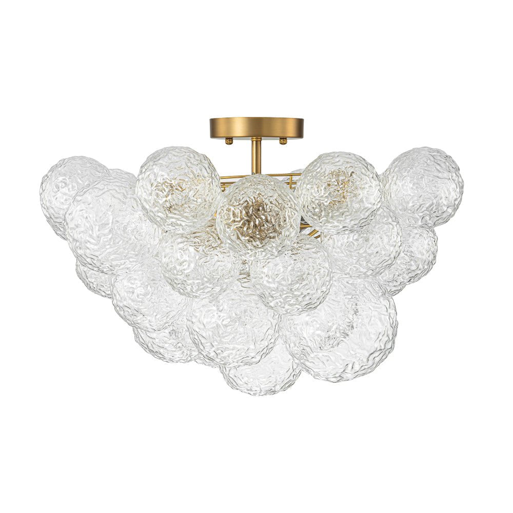 lightfixturesusa-cluster-rippled-textured-glass-bubble-semi-flush-chandelier-chandelier-brass-407179