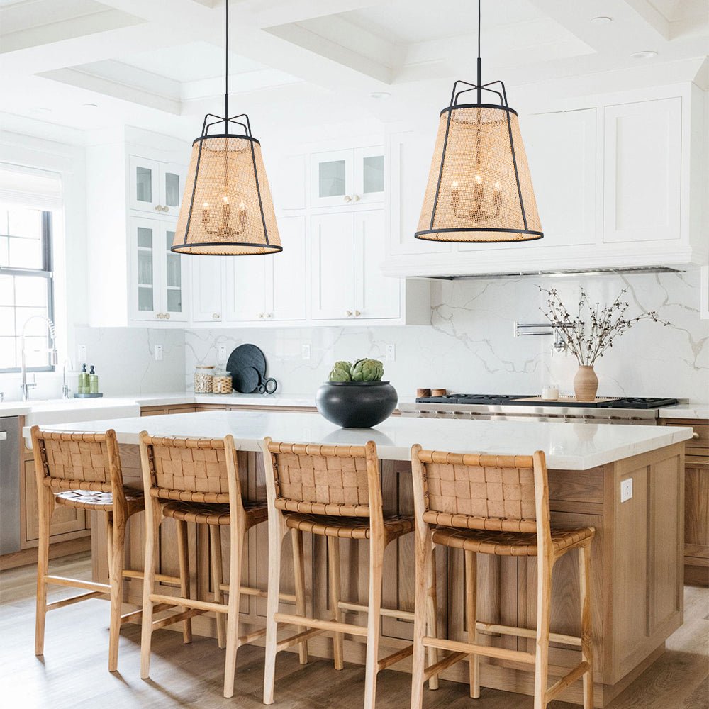 lightfixturesusa-coastal-woven-rattan-conical-lantern-pendant-light-pendant-light-16-in-5166264 LightFixturesUSA - Coastal Woven Rattan Conical Lantern Pendant Light - Pendant Light - 16 in -