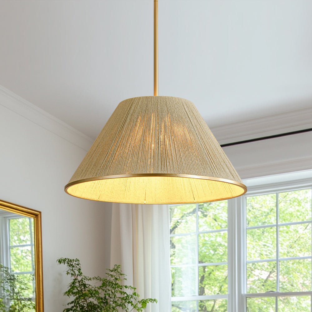lightfixturesusa-conical-woven-thread-pendant-light-chandelier-1-light-384914 LightFixturesUSA - Conical Woven Thread Pendant Light - Chandelier - 1 - Light -