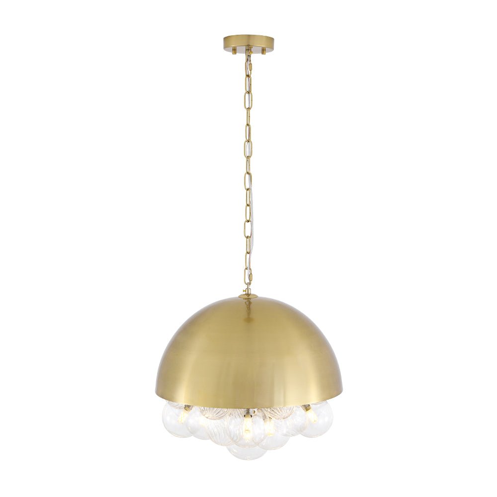 lightfixturesusa-designer-cluster-glass-globe-metal-dome-pendant-light-chandelier-brass-236611