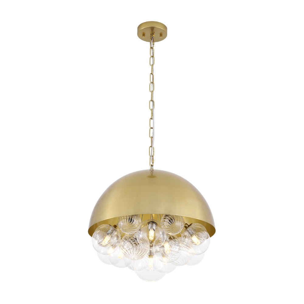 lightfixturesusa-designer-cluster-glass-globe-metal-dome-pendant-light-chandelier-brass-314435