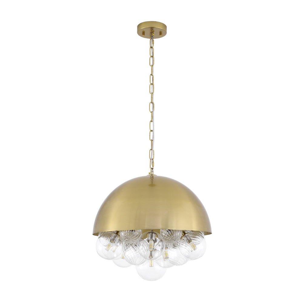 lightfixturesusa-designer-cluster-glass-globe-metal-dome-pendant-light-chandelier-brass-516215