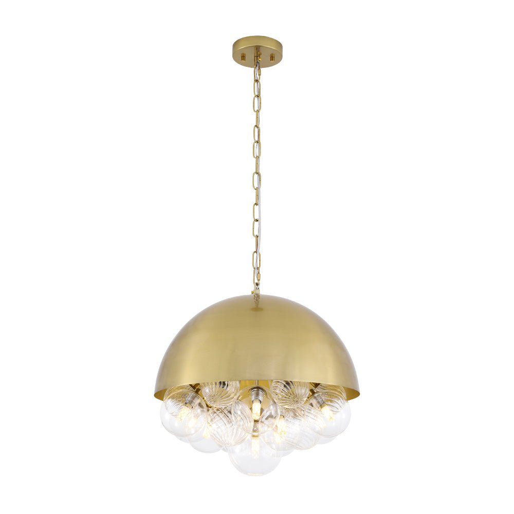 lightfixturesusa-designer-cluster-glass-globe-metal-dome-pendant-light-chandelier-brass-609268