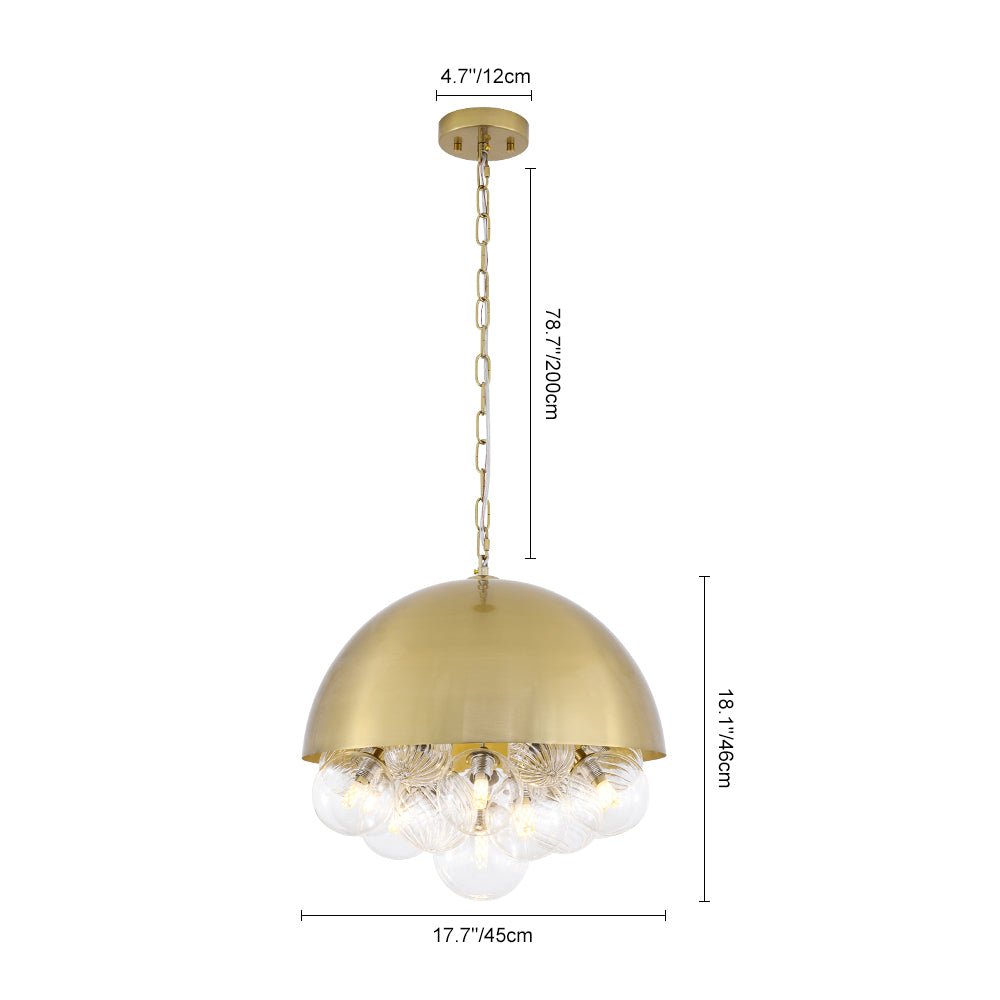 lightfixturesusa-designer-cluster-glass-globe-metal-dome-pendant-light-chandelier-brass-908961