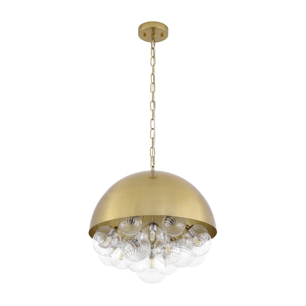 lightfixturesusa-designer-cluster-glass-globe-metal-dome-pendant-light-chandelier-brass-937567