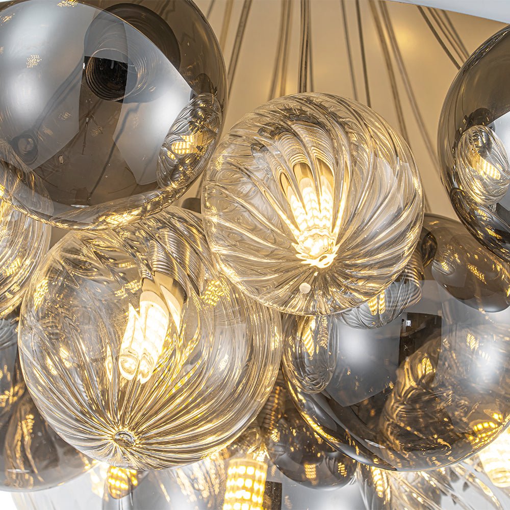 lightfixturesusa-designer-cluster-glass-globe-metal-dome-pendant-light-chandelier-chrome-246963