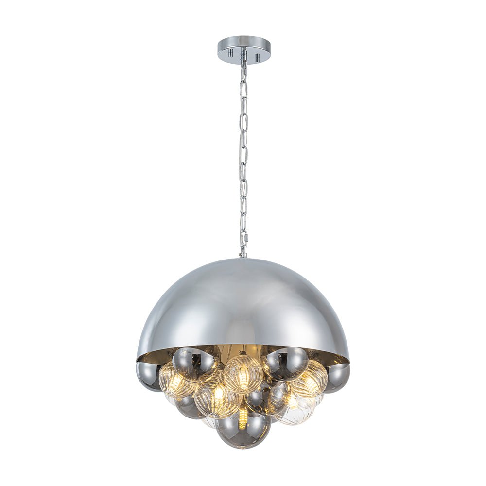 lightfixturesusa-designer-cluster-glass-globe-metal-dome-pendant-light-chandelier-chrome-311054