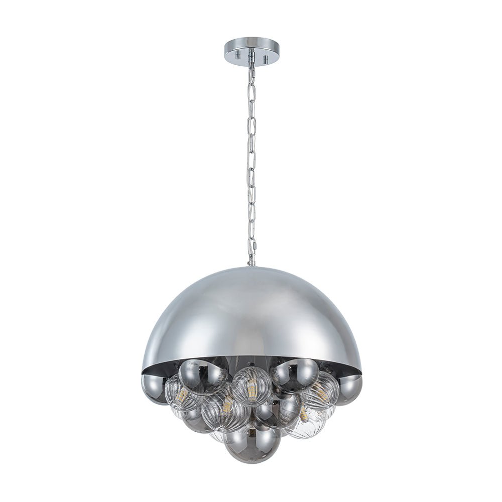 lightfixturesusa-designer-cluster-glass-globe-metal-dome-pendant-light-chandelier-chrome-711671