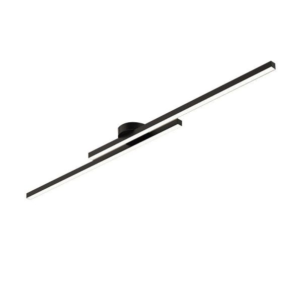 LightFixturesUSA - Dimmable 2 - Light Long Strip Linear LED Flush Mount - Ceiling Light - 3000K (Warm Lighting) -
