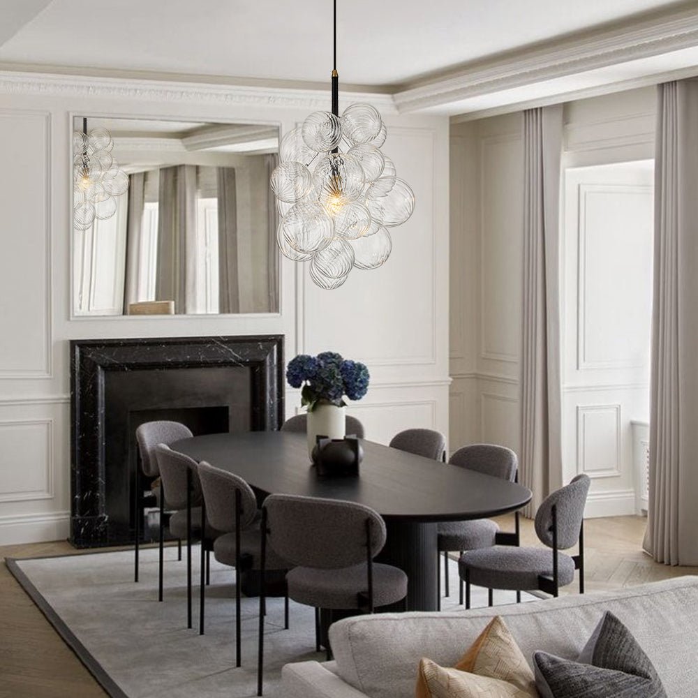 lightfixturesusa-dimmable-cluster-ribbed-glass-bubble-chandelier-pendant-light-chandelier-1-lt-124725 LightFixturesUSA-Dimmable Cluster Ribbed Glass Bubble Chandelier Pendant Light-Chandelier-1-Lt-
