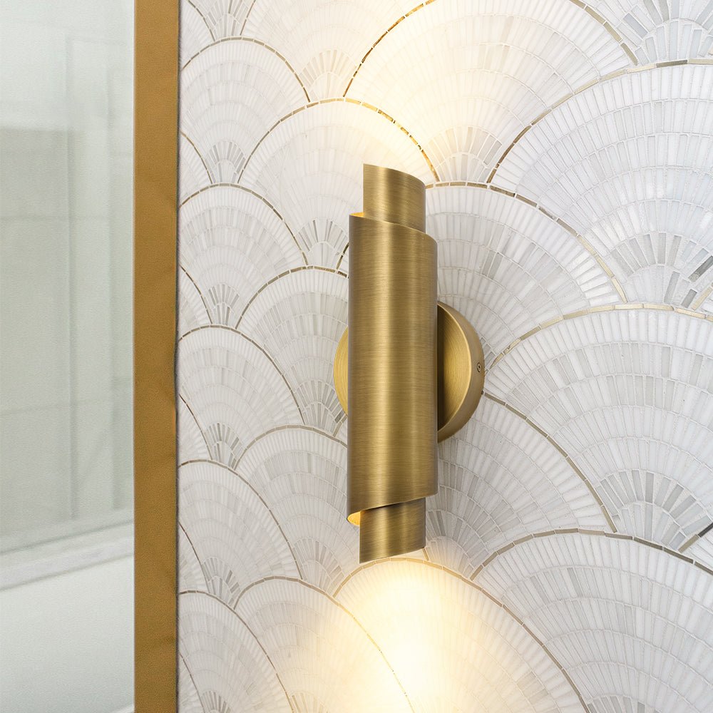 lightfixturesusa-dimmable-led-aged-brass-up-down-metal-tube-wall-sconce-wall-sconce-1-pack-2819621 LightFixturesUSA - Dimmable LED Aged Brass Up Down Metal Tube Wall Sconce - Wall Sconce - 1 Pack -