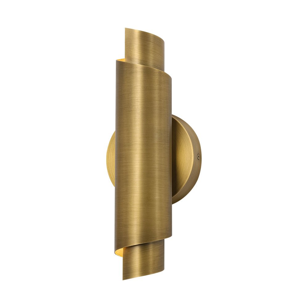 lightfixturesusa-dimmable-led-aged-brass-up-down-metal-tube-wall-sconce-wall-sconce-1-pack-9157109