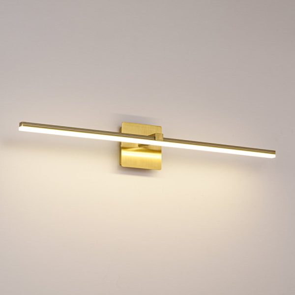 LightFixturesUSA - Dimmable LED Linear Vanity Wall Sconce Picture Light 3CCT - Wall Sconce - Brass - 