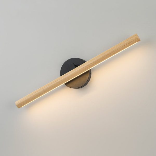 LightFixturesUSA - Dimmable LED Rotatable Linear Wooden Vanity Sconce Picture Light - Wall Sconce - 2 Packs -