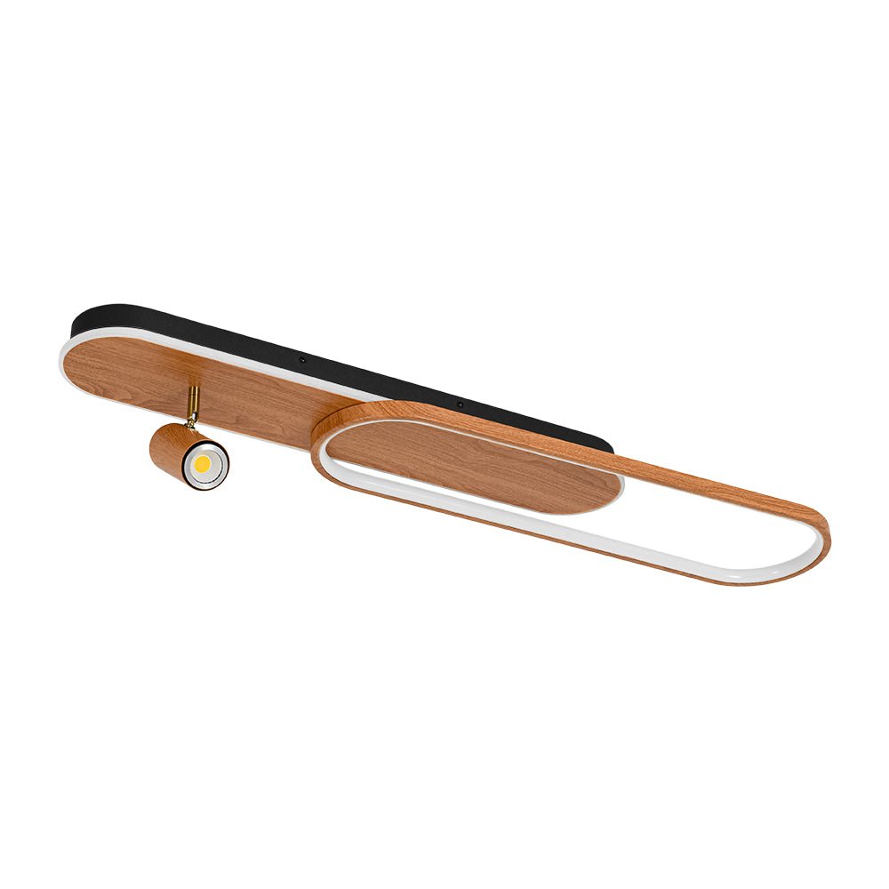 lightfixturesusa-dimmable-led-wood-linear-oval-semi-flush-adjustable-spotlight-ceiling-light-oak-1-spotlight-5082485