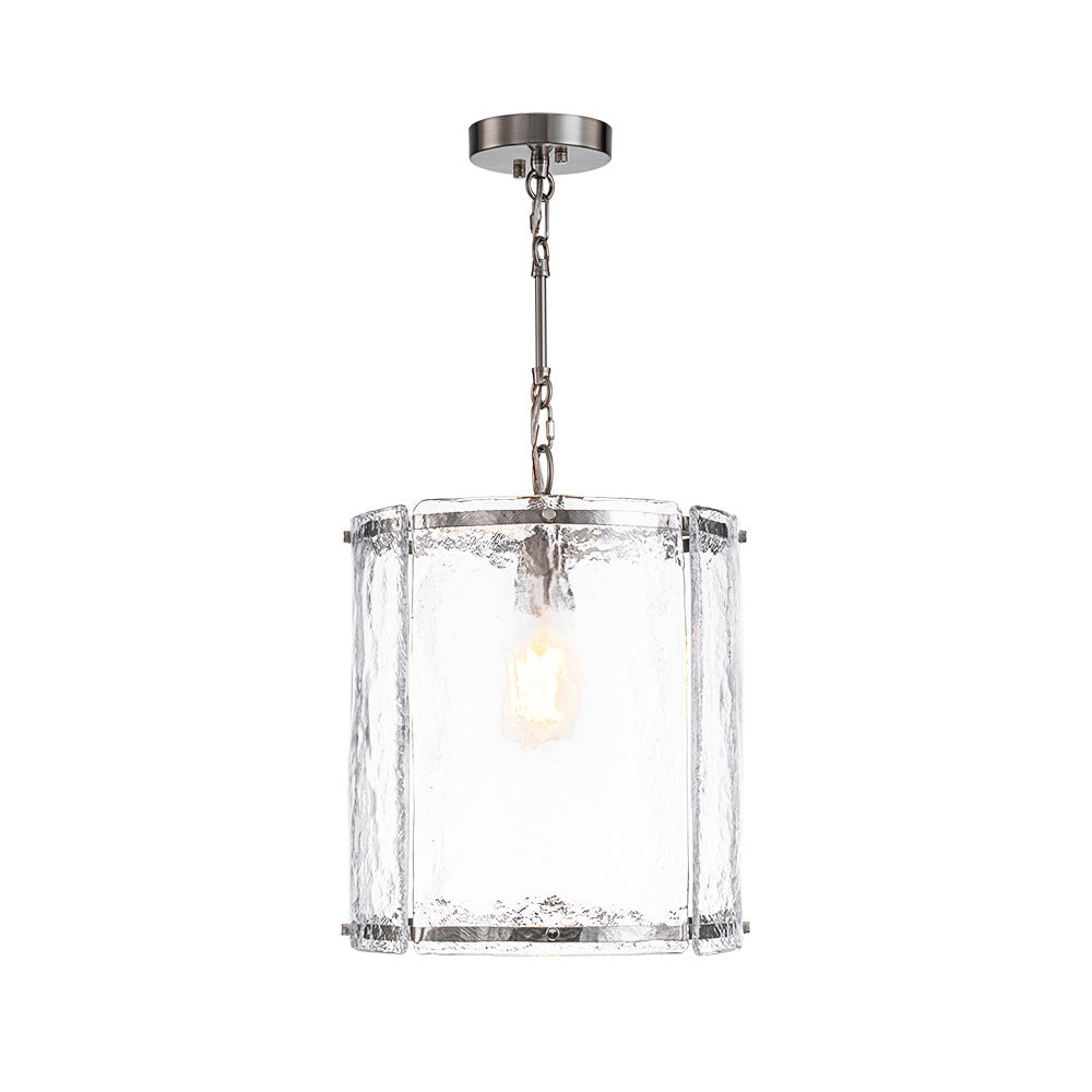 lightfixturesusa-farmhouse-clear-textured-glass-cylinder-cage-pendant-pendant-light-nickel-952687