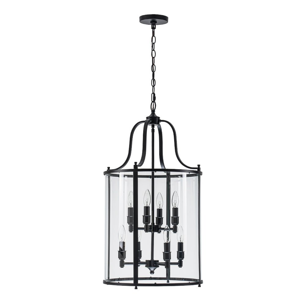 lightfixturesusa-farmhouse-wide-clear-glass-cylinder-cage-pendant-chandelier-black-969443