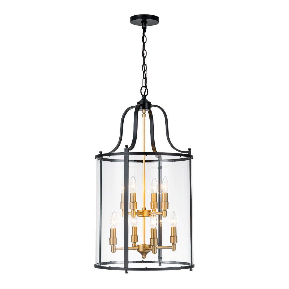lightfixturesusa-farmhouse-wide-clear-glass-cylinder-cage-pendant-chandelier-blackbrass-164637