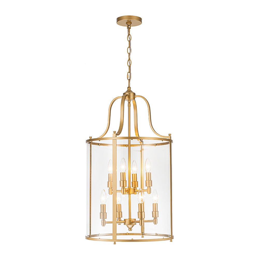 lightfixturesusa-farmhouse-wide-clear-glass-cylinder-cage-pendant-chandelier-brass-256566