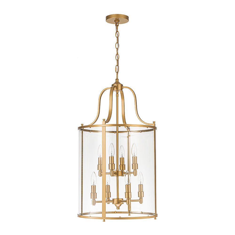 lightfixturesusa-farmhouse-wide-clear-glass-cylinder-cage-pendant-chandelier-brass-338124