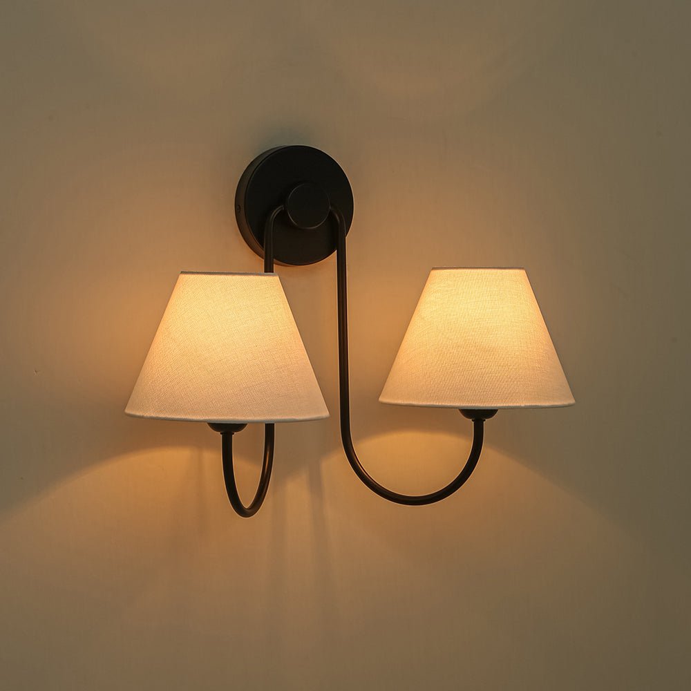 lightfixturesusa-french-2-light-white-linen-conical-vanity-wall-lamp-wall-sconce-brass-6608577