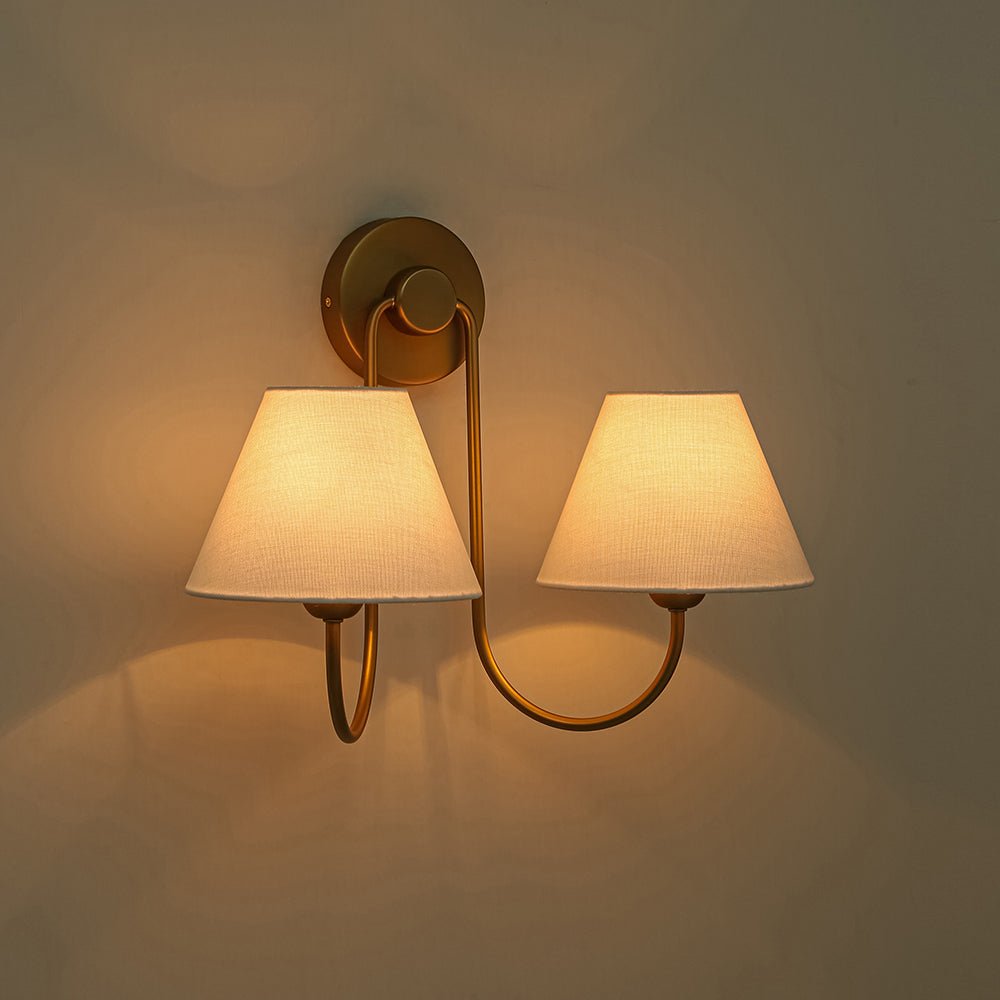lightfixturesusa-french-2-light-white-linen-conical-vanity-wall-lamp-wall-sconce-brass-8331755
