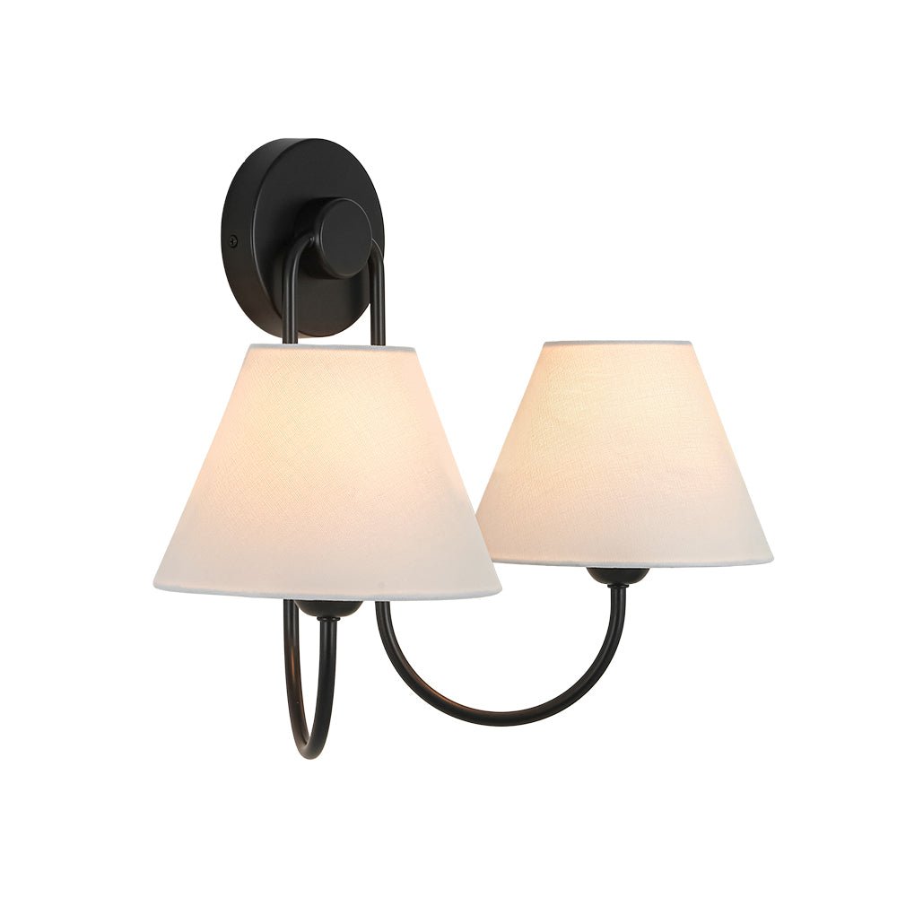 lightfixturesusa-french-2-light-white-linen-conical-vanity-wall-lamp-wall-sconce-brass-8875249