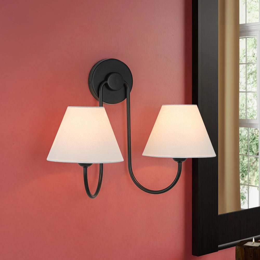lightfixturesusa-french-2-light-white-linen-conical-vanity-wall-lamp-wall-sconce-brass-9453079