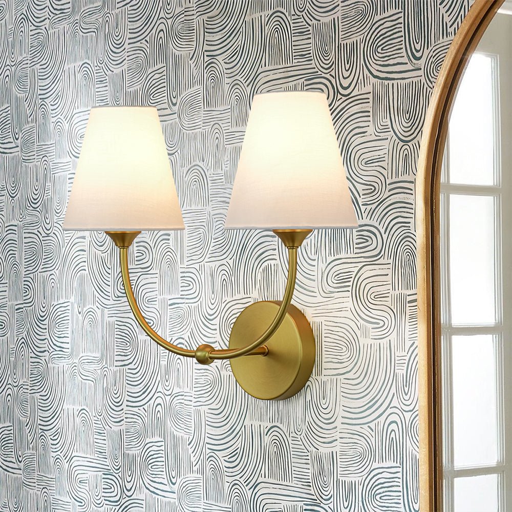 lightfixturesusa-french-2-light-white-linen-conical-vanity-wall-sconce-wall-sconce-brass-9235186 LightFixturesUSA - French 2 - Light White Linen Conical Vanity Wall Sconce - Wall Sconce - Brass -