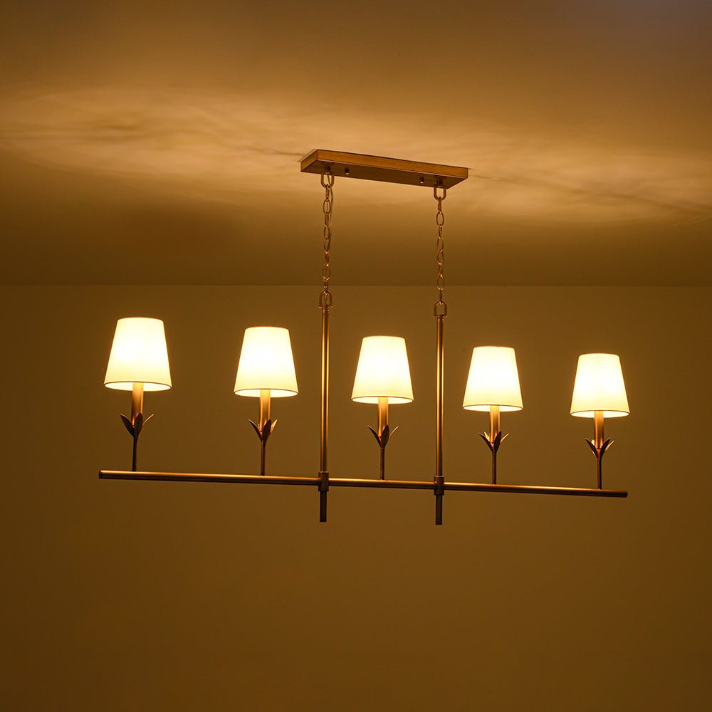 lightfixturesusa-french-country-5-light-fabric-shade-candle-linear-island-chandelier-chandelier-brass-3784574