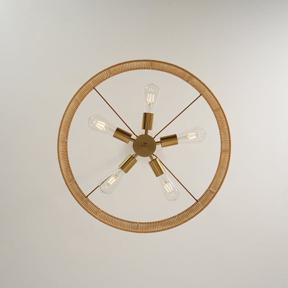 lightfixturesusa-french-country-brown-woven-rope-wide-drum-semi-flush-chandelier-chandelier-236-in-1333325
