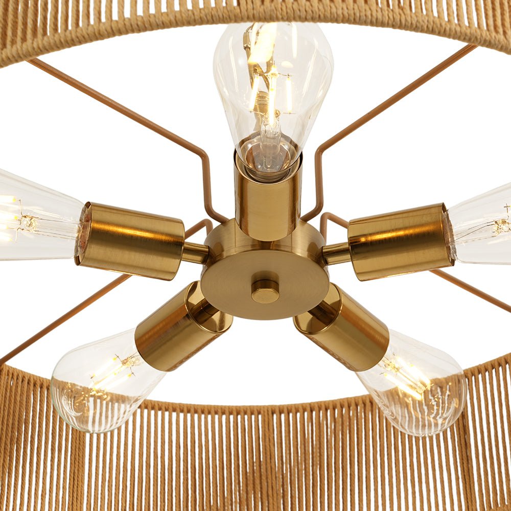 lightfixturesusa-french-country-brown-woven-rope-wide-drum-semi-flush-chandelier-chandelier-236-in-1648902