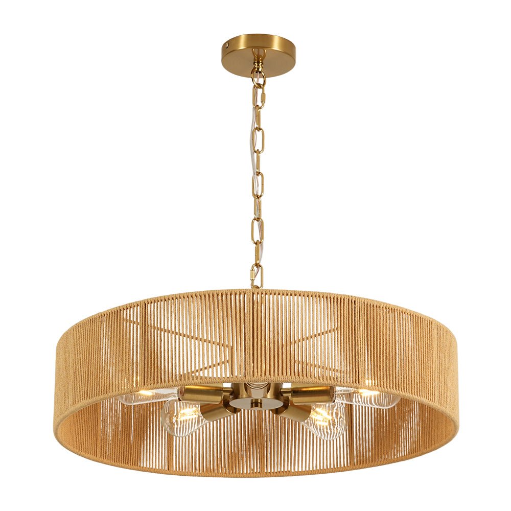 lightfixturesusa-french-country-brown-woven-rope-wide-drum-semi-flush-chandelier-chandelier-236-in-2309473