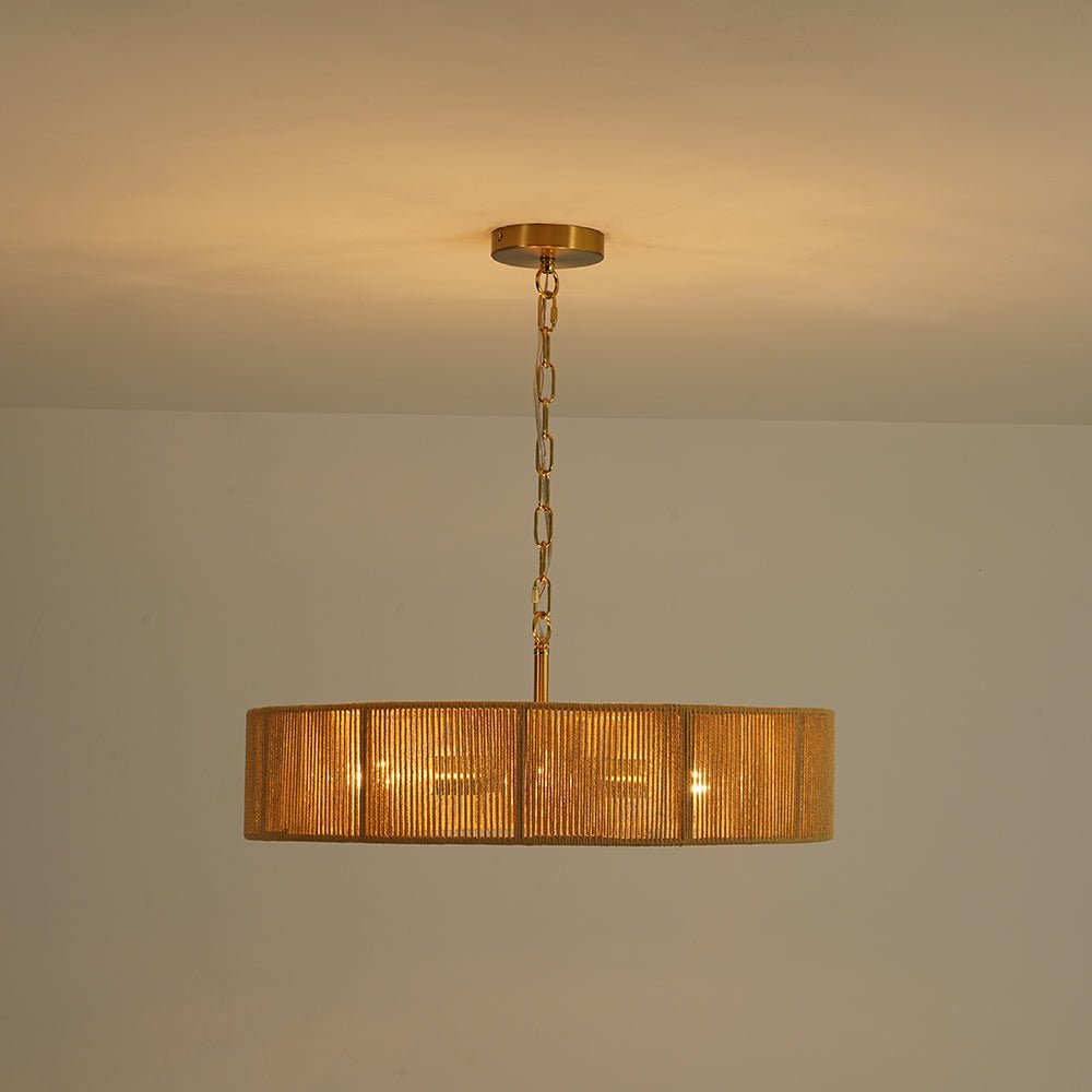 lightfixturesusa-french-country-brown-woven-rope-wide-drum-semi-flush-chandelier-chandelier-236-in-3387496
